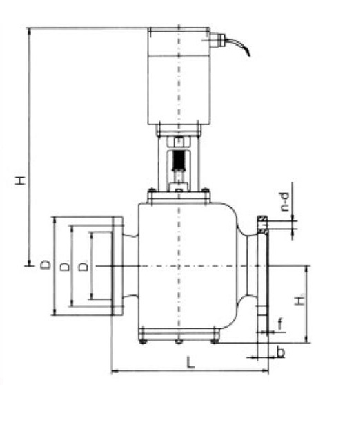 ZCM-B系列煤气电磁阀（常开）画线图